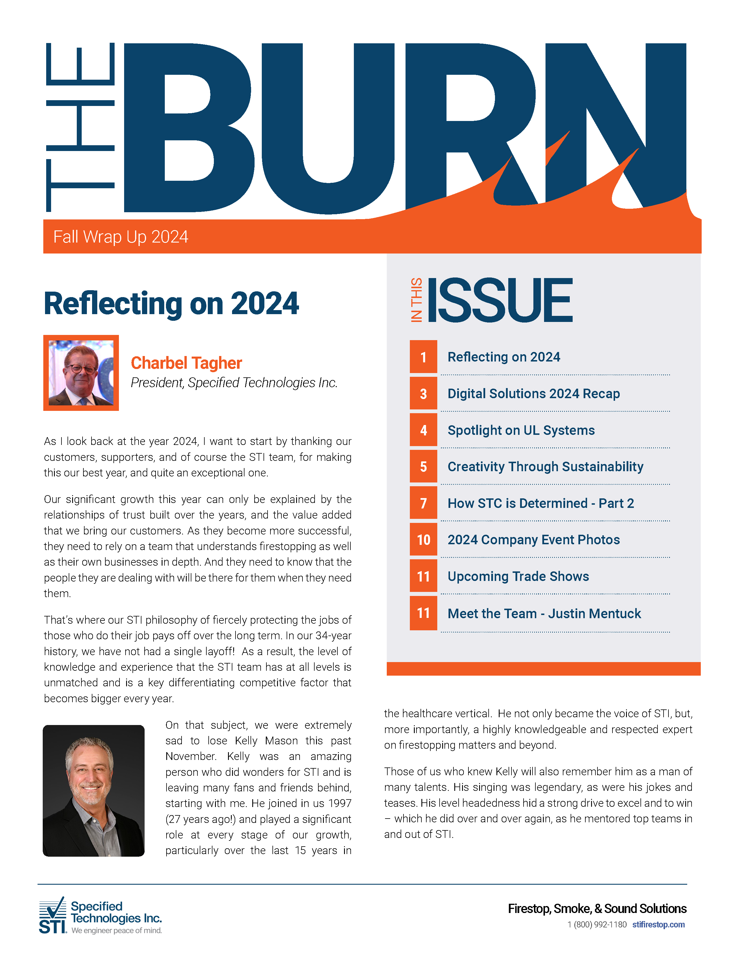 La lettre d'information Burn - Bilan de l'automne 2024